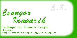 csongor kramarik business card